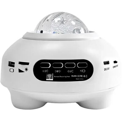 INF Lampe Projecteur d'Étoiles OVNI JTLC-07 Blanche - Rechargeable, Contrôlée par APP - Publicité INF Lampe Projecteur d'Étoiles OVNI JTLC-07 Blanche - Rechargeable, Contrôlée par APP - Publicité
