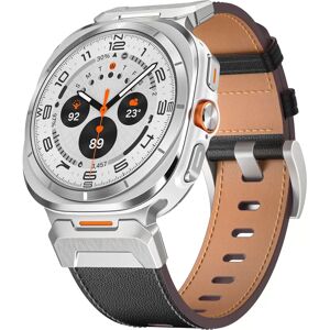 INF Bracelet de montre en cuir avec connecteur pour Samsung Watch 7 Ultra 47mm Le noir - Publicité INF Bracelet de montre en cuir avec connecteur pour Samsung Watch 7 Ultra 47mm Le noir - Publicité