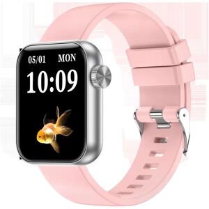 INF Montre connectée avec appels Bluetooth et suivi de la santé - Argent Rose - Publicité INF Montre connectée avec appels Bluetooth et suivi de la santé - Argent Rose - Publicité