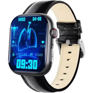 INF Montre connectée ECG avec moniteur de fréquence cardiaque et moniteur d'activité physique, avec plusieurs modes sportifs Bracelet en cuir noir - Publicité INF Montre connectée ECG avec moniteur de fréquence cardiaque et moniteur d'activité physique, avec plusieurs modes sportifs Bracelet en cuir noir - Publicité