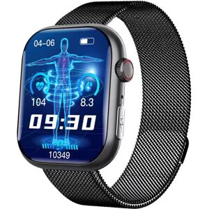 INF Montre connectée ECG avec moniteur de fréquence cardiaque et moniteur d'activité physique, avec plusieurs modes sportifs Bracelet milanais noir - Publicité INF Montre connectée ECG avec moniteur de fréquence cardiaque et moniteur d'activité physique, avec plusieurs modes sportifs Bracelet milanais noir - Publicité