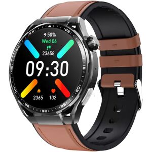 INF Montre connectée avec ECG, cardiofréquencemètre, suivi d'activité et plusieurs modes sportifs Bracelet en cuir noir et marron - Publicité INF Montre connectée avec ECG, cardiofréquencemètre, suivi d'activité et plusieurs modes sportifs Bracelet en cuir noir et marron - Publicité