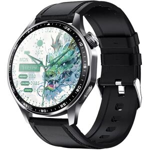 INF Montre connectée avec ECG, moniteur de fréquence cardiaque, pression artérielle et podomètre Bracelet en cuir noir - Publicité INF Montre connectée avec ECG, moniteur de fréquence cardiaque, pression artérielle et podomètre Bracelet en cuir noir - Publicité