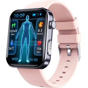 INF Montre connectée : mesure la fréquence cardiaque, la pression artérielle, l'oxygène dans le sang et le nombre de pas Bracelet noir et rose - Publicité INF Montre connectée : mesure la fréquence cardiaque, la pression artérielle, l'oxygène dans le sang et le nombre de pas Bracelet noir et rose - Publicité
