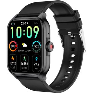 Montre intelligente INF avec moniteur de fréquence cardiaque, tension, oxygène et podomètre - Noir - Publicité Montre intelligente INF avec moniteur de fréquence cardiaque, tension, oxygène et podomètre - Noir - Publicité