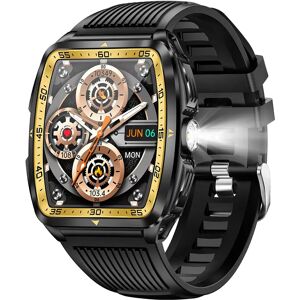 INF Montre connectée avec moniteur de fréquence cardiaque, de pression artérielle et d'oxygène sanguin Jaune - Publicité INF Montre connectée avec moniteur de fréquence cardiaque, de pression artérielle et d'oxygène sanguin Jaune - Publicité