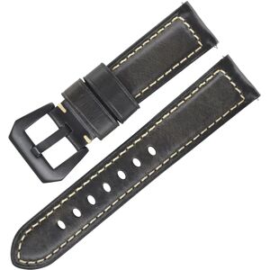 INF Bracelet de montre en cuir italien - Gris Noir 26 mm pour montres intelligentes - Publicité INF Bracelet de montre en cuir italien - Gris Noir 26 mm pour montres intelligentes - Publicité