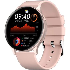INF Montre intelligente : Appels Bluetooth et surveillance de la santé Rose - Publicité INF Montre intelligente : Appels Bluetooth et surveillance de la santé Rose - Publicité