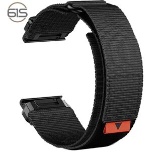 INF Bracelet de montre en nylon 26 mm pour Garmin Fenix 8/7X Pro/5X/6X Le noir - Publicité INF Bracelet de montre en nylon 26 mm pour Garmin Fenix 8/7X Pro/5X/6X Le noir - Publicité