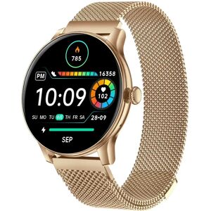 INF Montre connectée multifonctionnelle avec appels Bluetooth, surveillance de la santé et plusieurs modes sportifs Or - Publicité INF Montre connectée multifonctionnelle avec appels Bluetooth, surveillance de la santé et plusieurs modes sportifs Or - Publicité