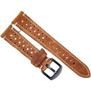 INF Bracelet de montre intelligent universel en cuir Crazy Horse vintage - Libération rapide, respirant Marron 19 mm - Publicité INF Bracelet de montre intelligent universel en cuir Crazy Horse vintage - Libération rapide, respirant Marron 19 mm - Publicité