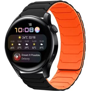 INF Bracelet de montre magnétique en silicone compatible avec Samsung Watch 5/6/7, Huawei GT3/4/5 et Amazfit - 20/22mm 22 mm Noir Orange - Publicité INF Bracelet de montre magnétique en silicone compatible avec Samsung Watch 5/6/7, Huawei GT3/4/5 et Amazfit - 20/22mm 22 mm Noir Orange - Publicité
