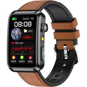 INF Montre Connectée TK77: ECG, Fréquence Cardiaque & Suivi Santé, Compatible avec Huawei, Samsung, APPLE, Garmin Marron - Publicité INF Montre Connectée TK77: ECG, Fréquence Cardiaque & Suivi Santé, Compatible avec Huawei, Samsung, APPLE, Garmin Marron - Publicité