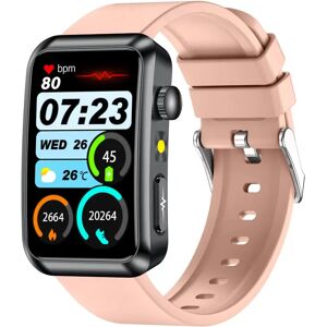 INF Montre Connectée Avancée ECG, Moniteur de Fréquence Cardiaque & SOS - compatible avec Android & iOS Rose - Publicité INF Montre Connectée Avancée ECG, Moniteur de Fréquence Cardiaque & SOS - compatible avec Android & iOS Rose - Publicité