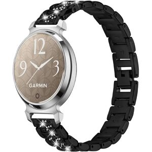 INF Élégant bracelet noir en acier inoxydable avec diamants compatible avec Garmin Lily 2 - Publicité INF Élégant bracelet noir en acier inoxydable avec diamants compatible avec Garmin Lily 2 - Publicité