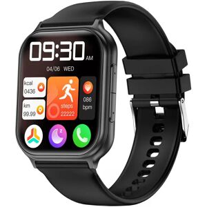 INF Montre Connectée Multifonctionnelle avec Suivi de Santé et Support d'Appel Bluetooth Le noir - Publicité INF Montre Connectée Multifonctionnelle avec Suivi de Santé et Support d'Appel Bluetooth Le noir - Publicité