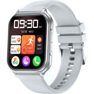 INF Montre Connectée Multifonctionnelle avec Suivi de Santé et Support d'Appel Bluetooth Argent - Publicité INF Montre Connectée Multifonctionnelle avec Suivi de Santé et Support d'Appel Bluetooth Argent - Publicité