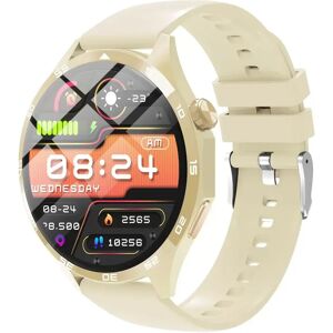 INF Montre Connectée Multifonctionnelle : Appels Bluetooth, Moniteur de Fréquence Cardiaque et Cadran Personnalisable Or - Publicité INF Montre Connectée Multifonctionnelle : Appels Bluetooth, Moniteur de Fréquence Cardiaque et Cadran Personnalisable Or - Publicité