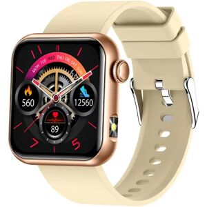 INF Montre Intelligente Beige avec Suivi de la Santé et Appel Bluetooth - PAS pour Usage Médical - Publicité INF Montre Intelligente Beige avec Suivi de la Santé et Appel Bluetooth - PAS pour Usage Médical - Publicité
