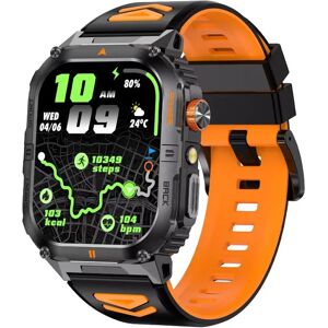 INF Montre Intelligente Multifonctionnelle avec Suivi de Santé et Appels Bluetooth, compatible avec APPLE Noir + Orange - Publicité INF Montre Intelligente Multifonctionnelle avec Suivi de Santé et Appels Bluetooth, compatible avec APPLE Noir + Orange - Publicité