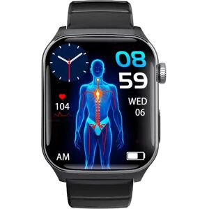 INF Smart Watch Sport Black Silicone Band compatible with Joeme Fit - Bluetooth 5.3 Calling, Surveillance Santé, Batterie 7-10 - Publicité INF Smart Watch Sport Black Silicone Band compatible with Joeme Fit - Bluetooth 5.3 Calling, Surveillance Santé, Batterie 7-10 - Publicité