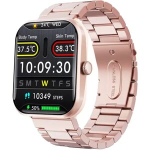 INF Montre connectée compatible with Joeme Fit - Tracker de fitness IP67 avec SpO2, Fréquence Cardiaque, Tension, Température, Or rose - Publicité INF Montre connectée compatible with Joeme Fit - Tracker de fitness IP67 avec SpO2, Fréquence Cardiaque, Tension, Température, Or rose - Publicité