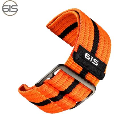 INF Bracelet de montre de sport en nylon pour Garmin Fenix 8/7X/970/965 Orange 26 mm - Publicité INF Bracelet de montre de sport en nylon pour Garmin Fenix 8/7X/970/965 Orange 26 mm - Publicité
