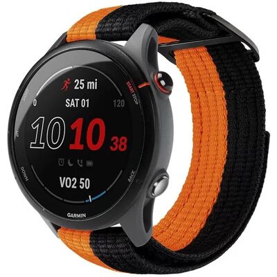 INF Bracelet de montre de sport original en nylon compatible avec Garmin Fenix 8/7X/Forerunner 255 Noir Orange - Publicité INF Bracelet de montre de sport original en nylon compatible avec Garmin Fenix 8/7X/Forerunner 255 Noir Orange - Publicité