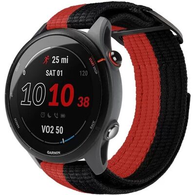 INF Bracelet de montre de sport original en nylon compatible avec Garmin Fenix 8/7X/Forerunner 255 Noir + Rouge - Publicité INF Bracelet de montre de sport original en nylon compatible avec Garmin Fenix 8/7X/Forerunner 255 Noir + Rouge - Publicité