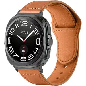 INF Bracelet de montre en cuir véritable pour Samsung Galaxy Watch7 Ultra (47 mm) - Marron