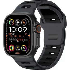 INF Bracelet élégant en silicone pour Apple Watch Series 1-10 Le noir