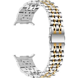 INF Bracelet en Acier Inoxydable 7 Perles Intégré Compatible avec Samsung Galaxy Watch 8 Or