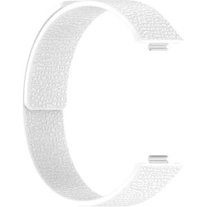 INF Bracelet Magnétique Souple Texture Litchi pour Huawei Fit Blanc