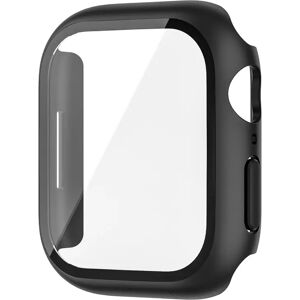 INF Boîtier de protection en PC + verre trempé compatible avec Apple Watch Series 10 46mm - Noir