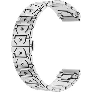 INF Bracelet de montre universel Hex Titan en acier inoxydable massif compatible avec Samsung Galaxy Watch7/6 Argent 22 mm