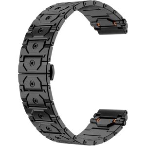 INF Bracelet de montre universel Hex Titan en acier inoxydable massif compatible avec Samsung Galaxy Watch7/6 Le noir 22 mm