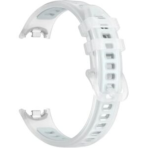 INF Bracelet de remplacement en silicone compatible avec Xiaomi Mi Band 10, 9 et 8, design bicolore 22 mm Blanc