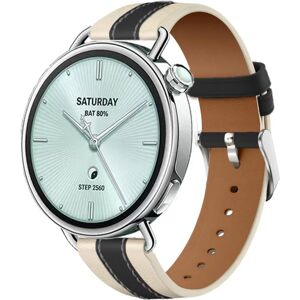 INF Bracelet de montre en cuir synthétique compatible avec Xiaomi Watch S4, 18 mm, remplacement rapide Le noir