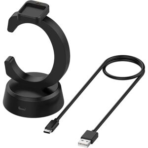 INF Support de charge magnétique en C compatible avec Xiaomi Smart Band 11/10/9/8 et Active, ABS+TPE noir