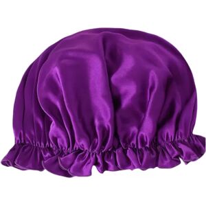 INF Bonnet de nuit en 100% soie de mûrier Violet L - Publicité INF Bonnet de nuit en 100% soie de mûrier Violet L - Publicité