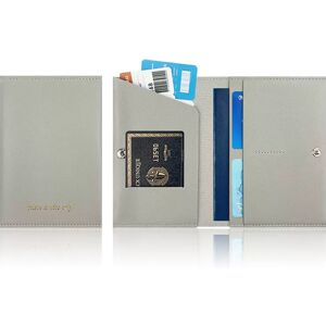 INF Portefeuille de voyage sécurisé et élégant en cuir PU avec porte-passeport Gris - Publicité INF Portefeuille de voyage sécurisé et élégant en cuir PU avec porte-passeport Gris - Publicité