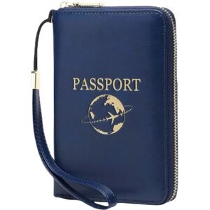 INF Portefeuille et organisateur de passeport de voyage avec blocage RFID Bleu - Publicité INF Portefeuille et organisateur de passeport de voyage avec blocage RFID Bleu - Publicité