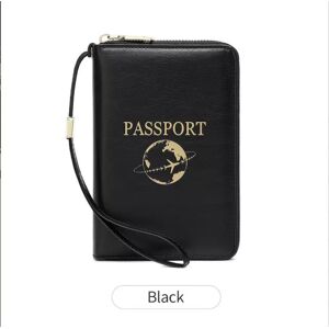 INF Portefeuille et organisateur de passeport de voyage avec blocage RFID Le noir - Publicité INF Portefeuille et organisateur de passeport de voyage avec blocage RFID Le noir - Publicité