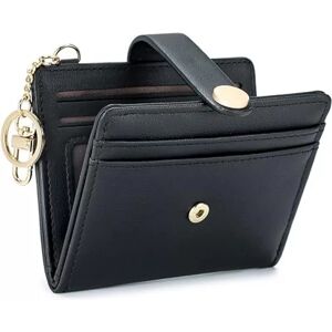 INF Portefeuille à fermeture éclair à deux volets pour femme avec fenêtre pour carte d'identité et porte-clés Le noir - Publicité INF Portefeuille à fermeture éclair à deux volets pour femme avec fenêtre pour carte d'identité et porte-clés Le noir - Publicité