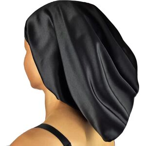 INF Bonnet de nuit en soie pour cheveux longs, bonnet de nuit en satin pour femmes Le noir - Publicité INF Bonnet de nuit en soie pour cheveux longs, bonnet de nuit en satin pour femmes Le noir - Publicité