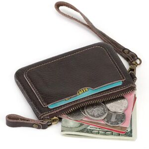INF Porte-monnaie en cuir véritable avec porte-clés - Portefeuille bifold fin et compact - Publicité INF Porte-monnaie en cuir véritable avec porte-clés - Portefeuille bifold fin et compact - Publicité