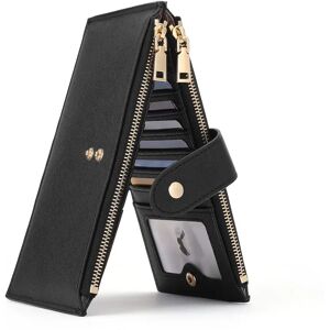 INF Portefeuille anti-RFID, Porte-cartes sécurisé avec fermeture éclair et fenêtre d'identification Le noir - Publicité INF Portefeuille anti-RFID, Porte-cartes sécurisé avec fermeture éclair et fenêtre d'identification Le noir - Publicité