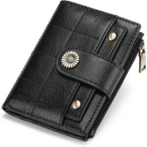 INF Portefeuille bifold avec blocage RFID, portefeuille compact en cuir PU pour femmes Le noir - Publicité INF Portefeuille bifold avec blocage RFID, portefeuille compact en cuir PU pour femmes Le noir - Publicité