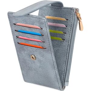 INF Portefeuille anti-RFID avec fermeture éclair, porte-cartes en cuir Bleu - Publicité INF Portefeuille anti-RFID avec fermeture éclair, porte-cartes en cuir Bleu - Publicité