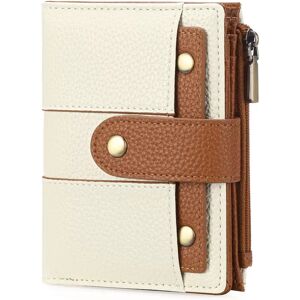 INF Portefeuille court trifold avec blocage RFID pour femme avec porte-monnaie Blanc - Publicité INF Portefeuille court trifold avec blocage RFID pour femme avec porte-monnaie Blanc - Publicité